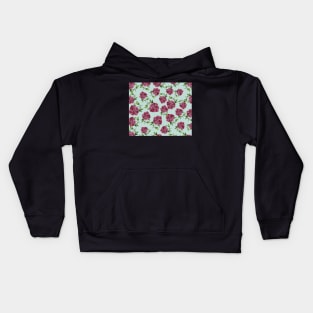 Watercolour Hydrangea Surface Pattern Design Kids Hoodie